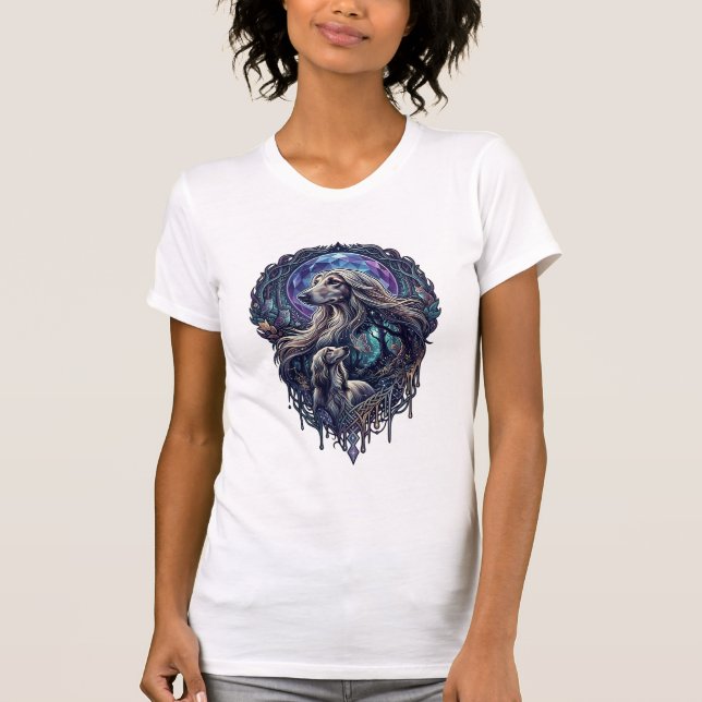 Dog Crystal Moon Enchanted Forest_1 T-Shirt (Front)