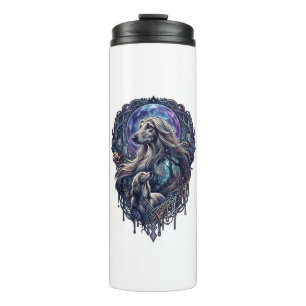 Dog Crystal Moon Enchanted Forest_1 Thermal Tumbler