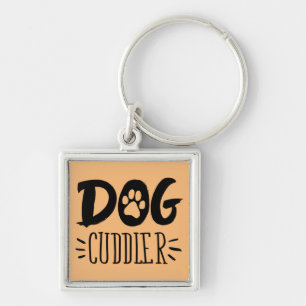 Dog Cuddler Dog Happy Cuddler Drawn Paw Key Ring