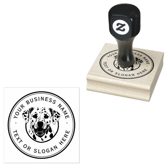 dog  Custom Business Logo Large  Rubber Stamp (Stamped)
