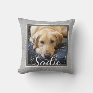 dog custom photo add your own to personalise cushion