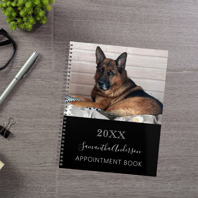 Dog custom photo black white planner (Creator Uploaded)