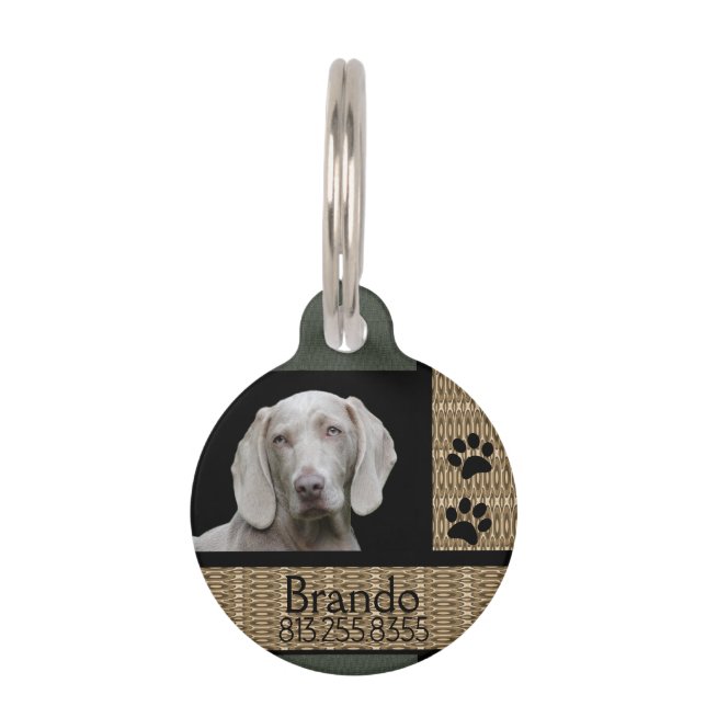 Dog Custom Photo   Pet Tag (Front)