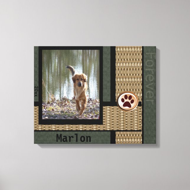 Dog Customise Photo Canvas Print (Front)