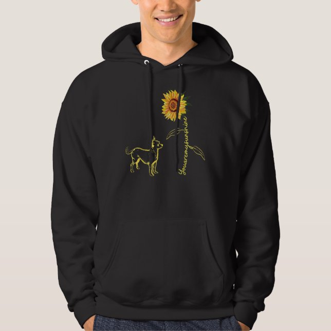 Dog Cute Chihuahua With Saying Sweet Sunflower Hoodie (Front)