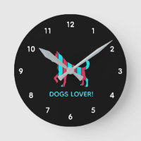 Dog - Cute Pet Pop Art, Blue & Red Abstract Animal