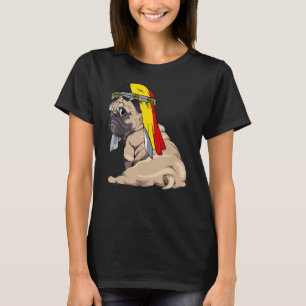 Dog   Cute Pug Retro Belgium Flag Pride T-Shirt