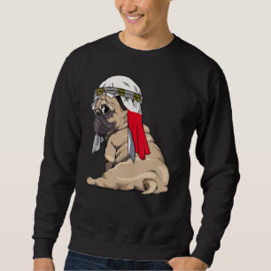 Dog Cute Pug Retro Poland Flag Pride Sweatshirt
