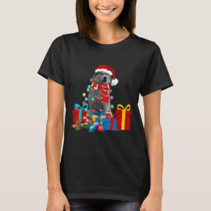 Dog Cute Puppy Xmas Pajama Christmas Lights Siberi T-Shirt