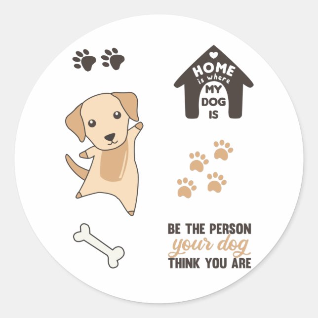 Dog Cute Stickers Labrador Retriever (Front)