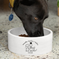 Dog Cute Wedding Couple Personalised Names 