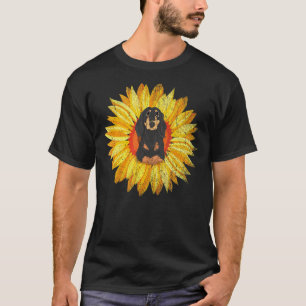 Dog Cute Weenie Pet Animal Sunflower Dachshund T-Shirt