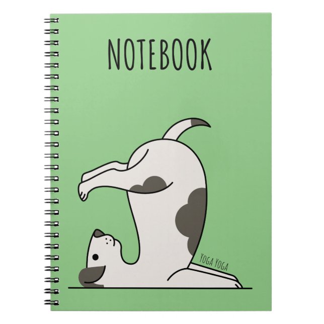 Dog - Cute Yoga Dog For Dog Lover, Yoga Lover Notebook (Front)