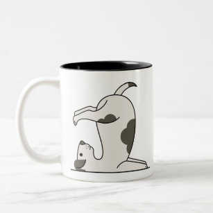 Dog - Cute Yoga Dog For Dog Lover, Yoga Lover Two-Tone Coffee Mug