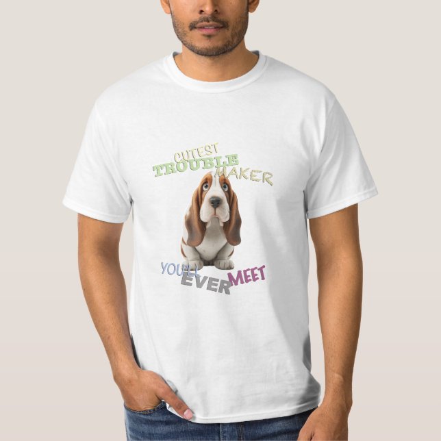 Dog Cuttest Trouble Maker Cute Adorable Funny  T-Shirt (Front)