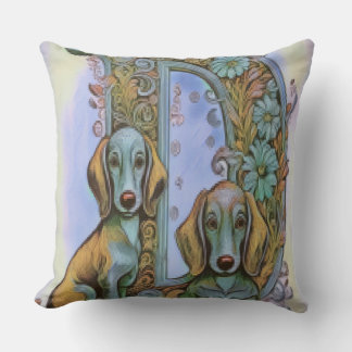 Dog D Alfabet  Cushion