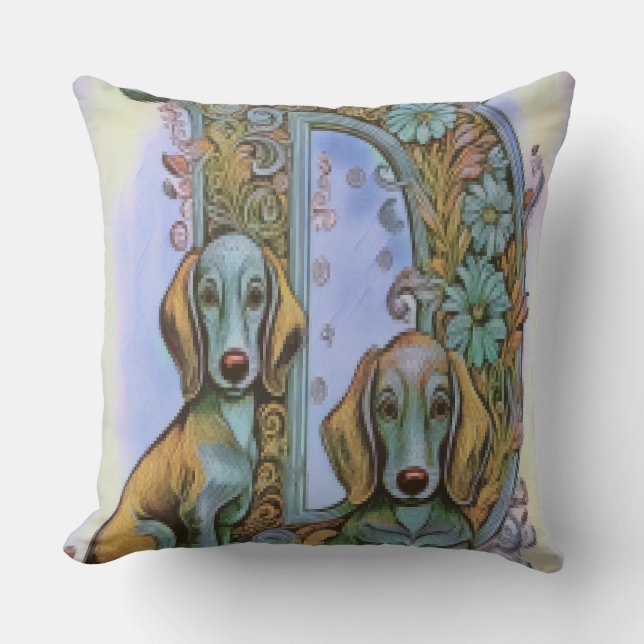 Dog D Alfabet  Cushion (Front)
