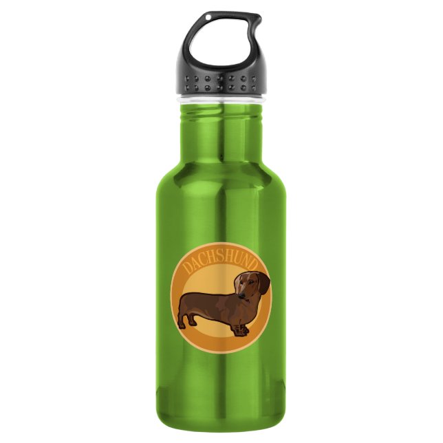Dog Dachshund 532 Ml Water Bottle (Front)