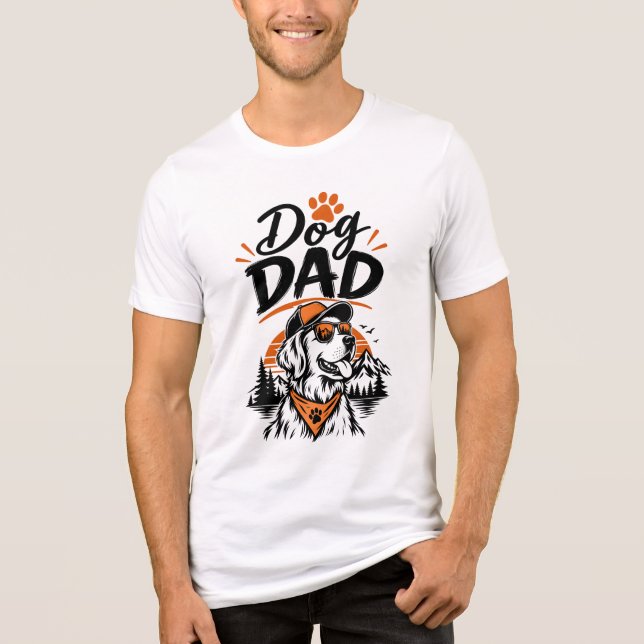 Dog Dad Adventure | Mountain Dog Lover Tri-Blend Shirt (Front)