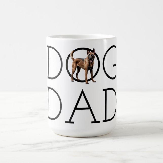 Dog Dad Belgian Malinois Coffee Mug (Center)