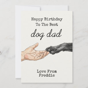 Dog Dad Birthday   Custom Birthday from Dog Invitation