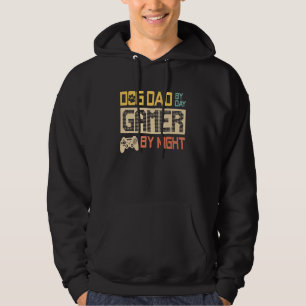 Dog Dad By Day Gamer By Night Vintage Hoodie