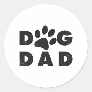 Dog Dad classic Round Sticker