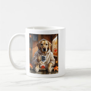 Dog Dad Coffee Time – Golden Retriever Fall Scene Mug