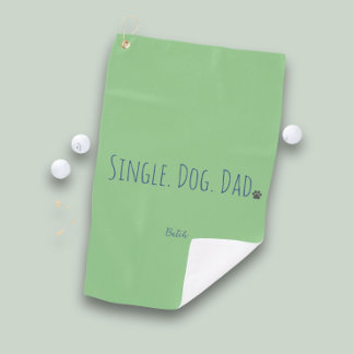 Dog Dad Custom Green Template Golf Towel