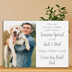Dog Dad Custom Pet Photo Father's Day Plaque