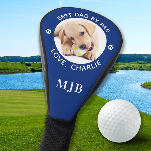 DOG DAD Custom Photo Personalised Monogram Driver Golf Head Cover (Creator Uploaded)