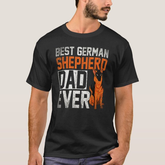 Dog Dad Cute German Shepherd T-Shirt (Front)