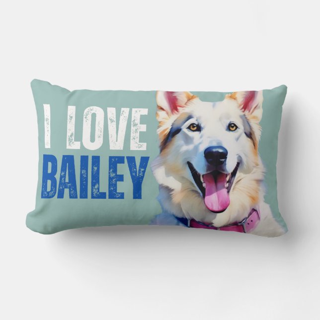 Dog Dad Dog Mum Gift I Love You Pet Throw Pillow (Front)