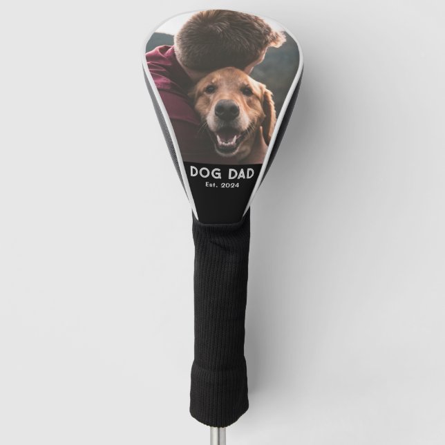 Dog Dad Established Photo Gift  Golf Head Cover (Front)