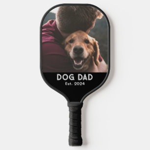 Dog Dad Established Photo Pickleball Paddle