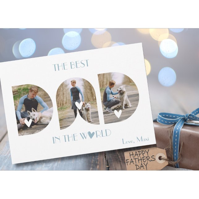 Dog Dad Father's Day From Pet Photo Holiday Card (Creator Uploaded)
