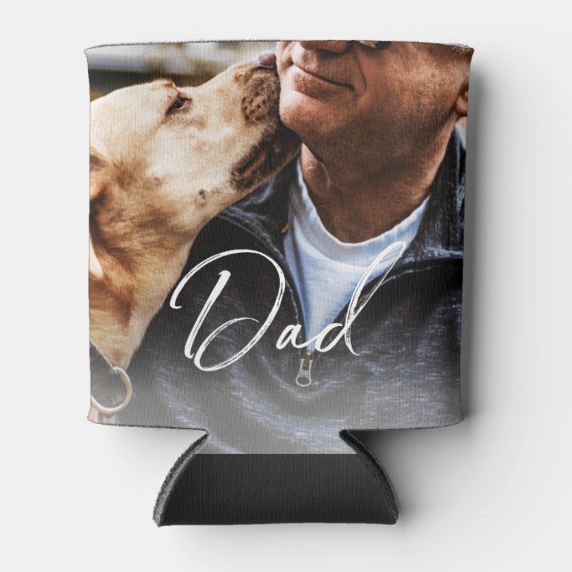 Dog Dad Father's Day Photo Can Cooler (Front)