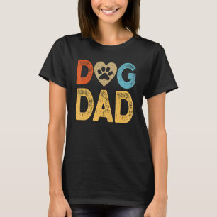 Dog Dad Father's Day Retro Vintage Dog Dad T-Shirt