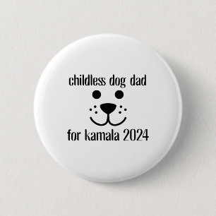 Dog Dad For Kamala Harris 2024 6 Cm Round Badge