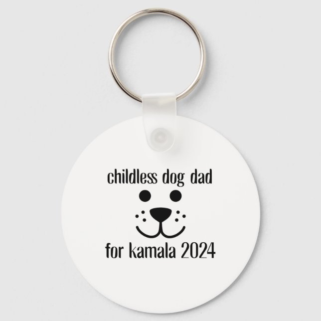 Dog Dad For Kamala Harris 2024  Key Ring (Front)