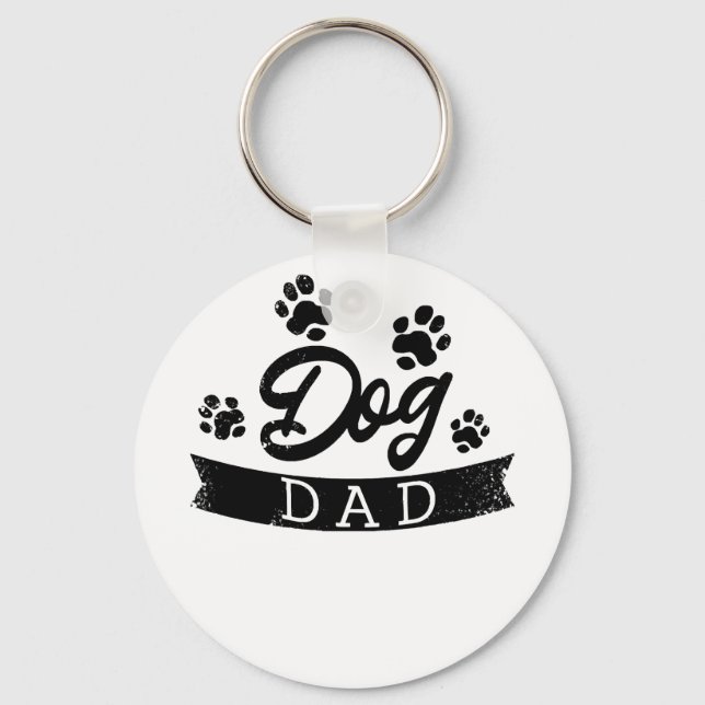Dog Dad Funny Design - Gift idea for dogs owners o Key Ring (Front)