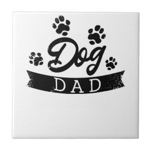 Dog Dad Funny Design - Gift idea for dogs owners o Tile