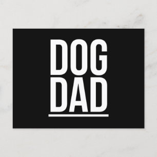 Dog dad funny fathers day gifts white postcard