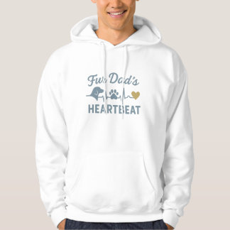 Dog dad, fur dad's heartbeat hoodie