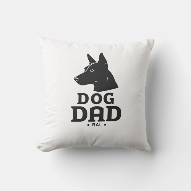 Dog Dad Gifts for Him – Funny & Custom Gear Cushion (Front)
