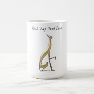 Dog Dad Gold Greyhound Simple Coffee Mug