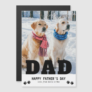 Dog Dad Happy Father's Day Paw Print Modern Photo