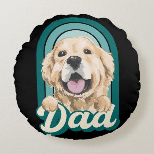 Dog dad, love dogs, love my pets round cushion