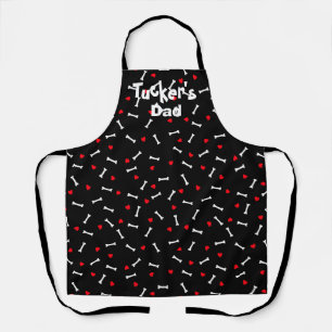 Dog Dad Mum Hearts Bones Apron