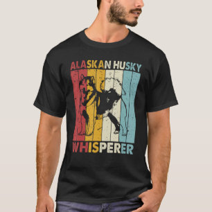 Dog Dad Mum Whisperer Vintage Alaskan Husky T-Shirt